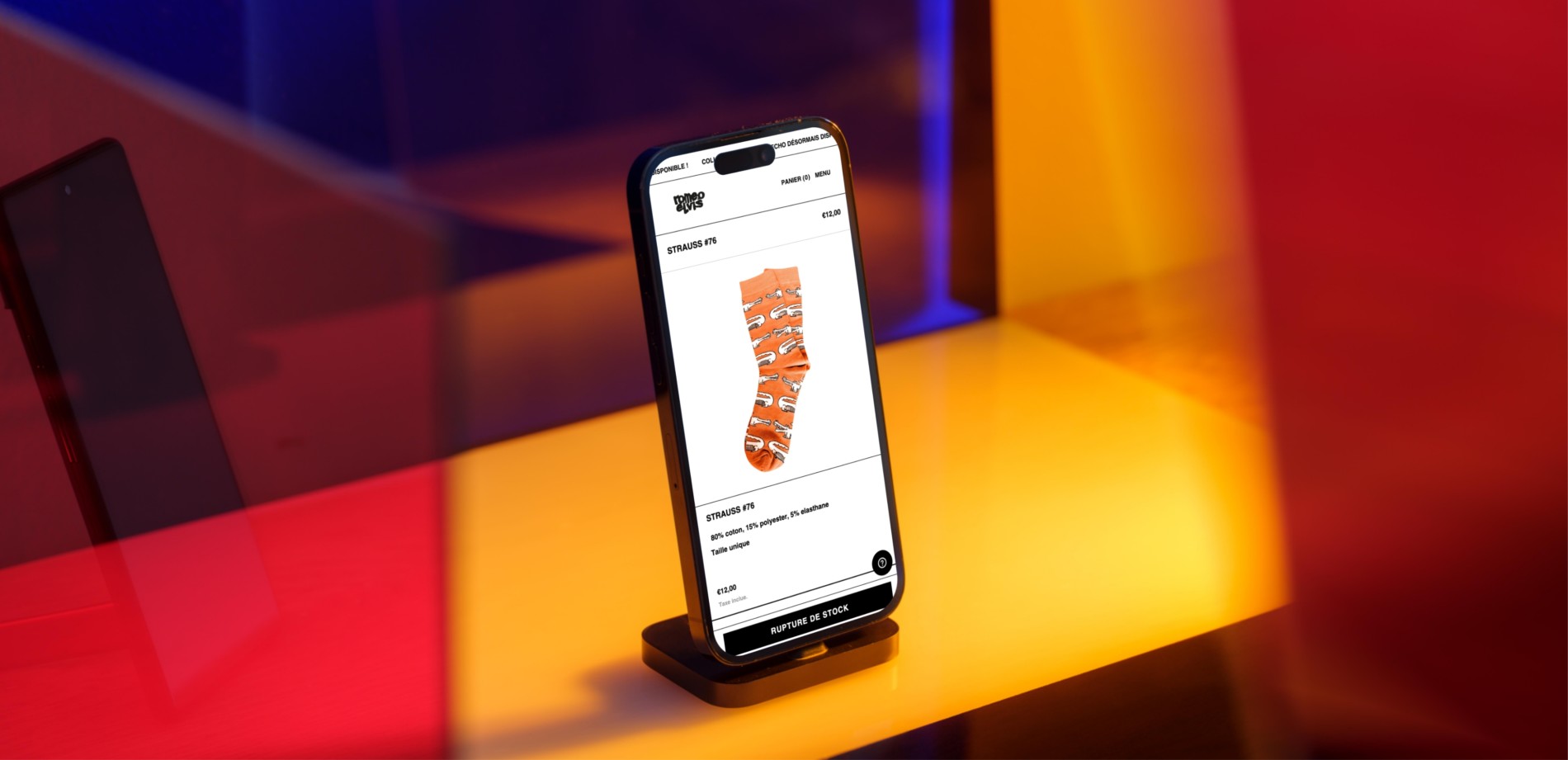 Mockuuups Iphone 14 Pro Mockup Standing On A Yellow Pad