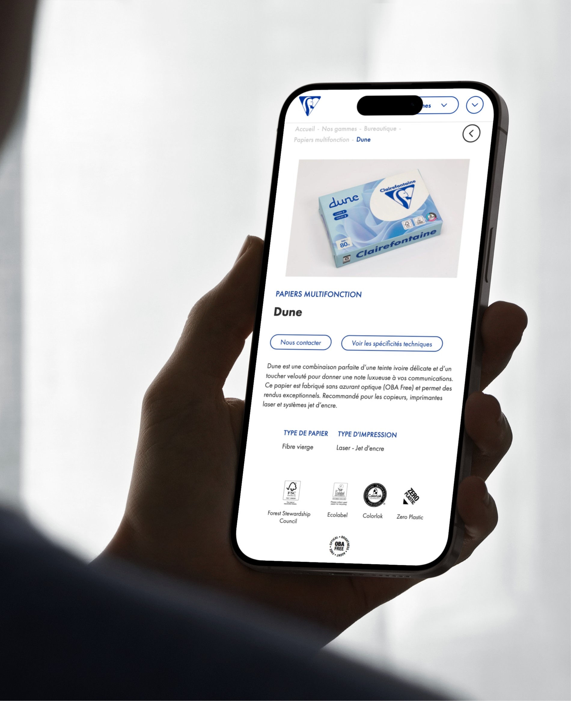 Mockuuups Iphone 15 Pro Mockup In A Male Hand Against Soft Backlight