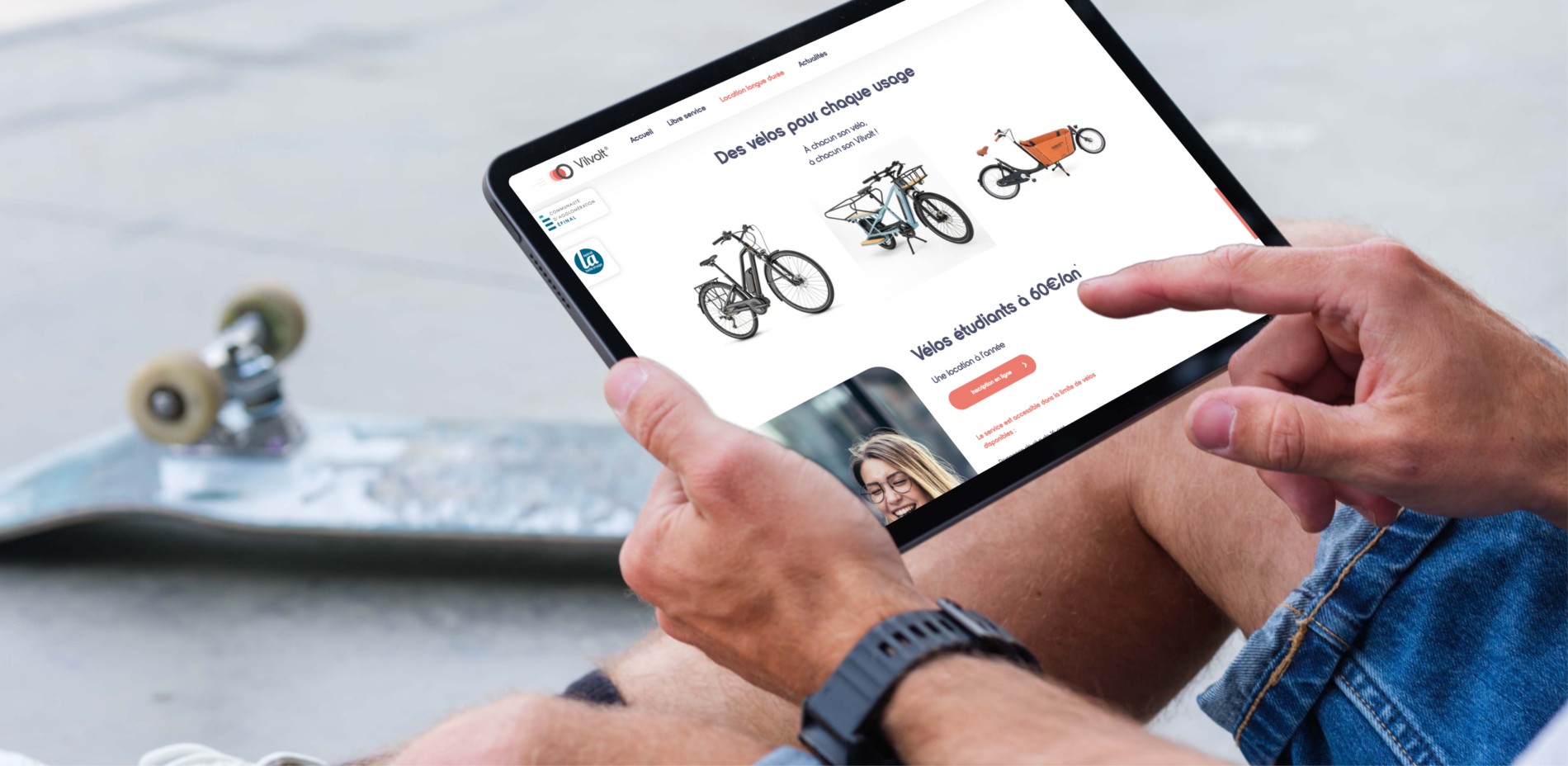 Mockuuups Male Hand Pointing On The Ipad Air Mockup