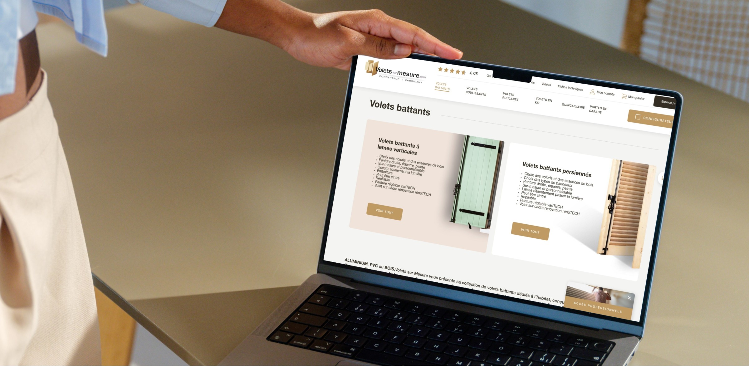 Mockuuups Macbook Pro 14 Inch Mockup With Female Hand On A Modern Desk